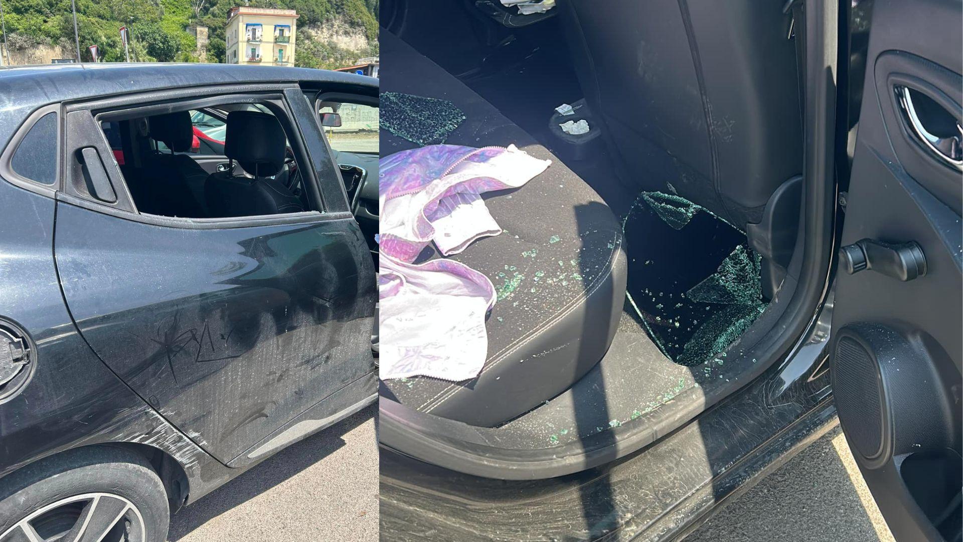 pozzuoli auto vandalizzate nel parcheggio dell ex sofer